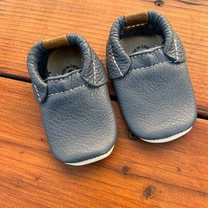 Minimocs Blue Premium Leather Moccasin Babyshoes